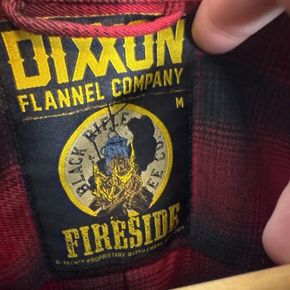 Dixxon Flannel Co Black Rifle Coffee Fireside Red Plaid Flannel Shirt Men’s M - Picture 4 of 6